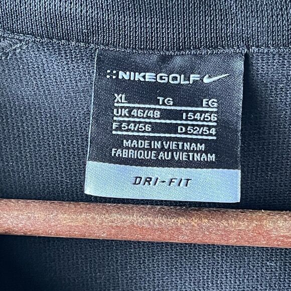 NIKE Dri-fit Black Short Sleeve Golf Shirt Size XL - Picture 5 of 9